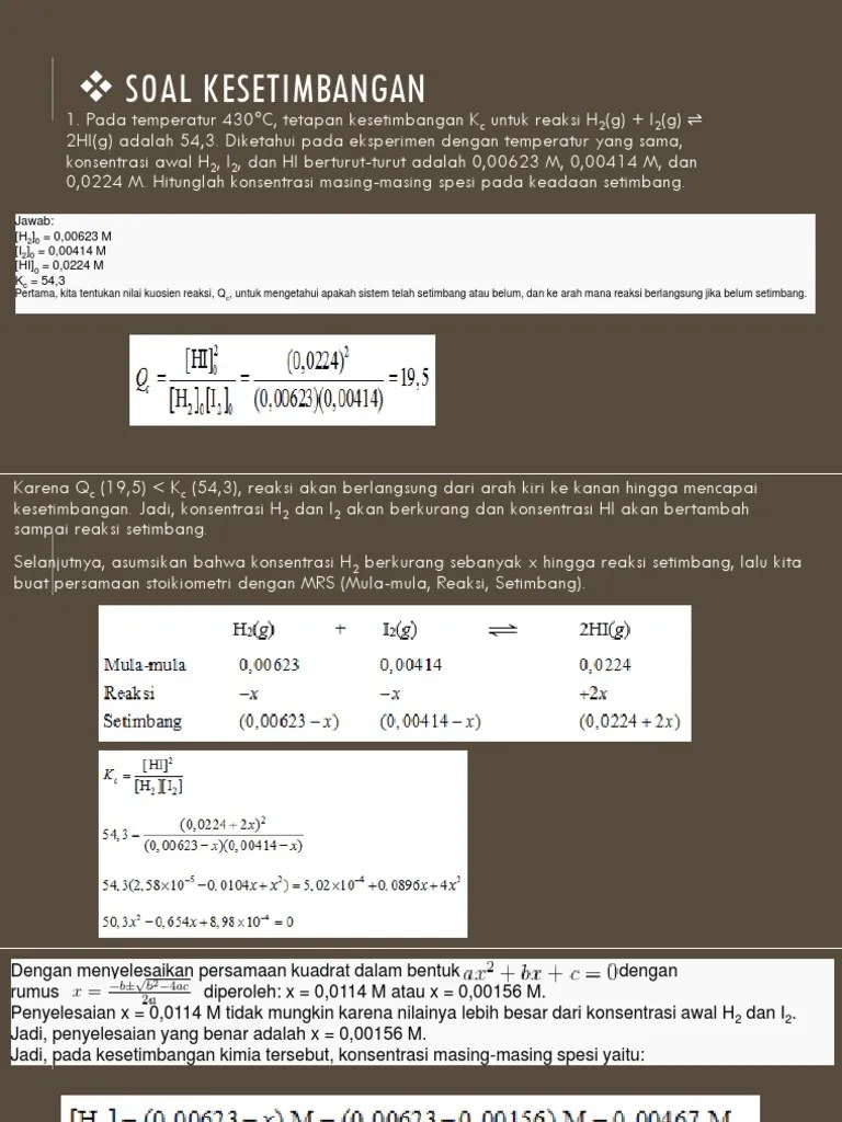 Soal Kesetimbangan | PDF