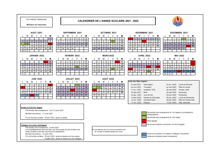 Calendrier 2021-2022 | Pdf | Pâques | Noël