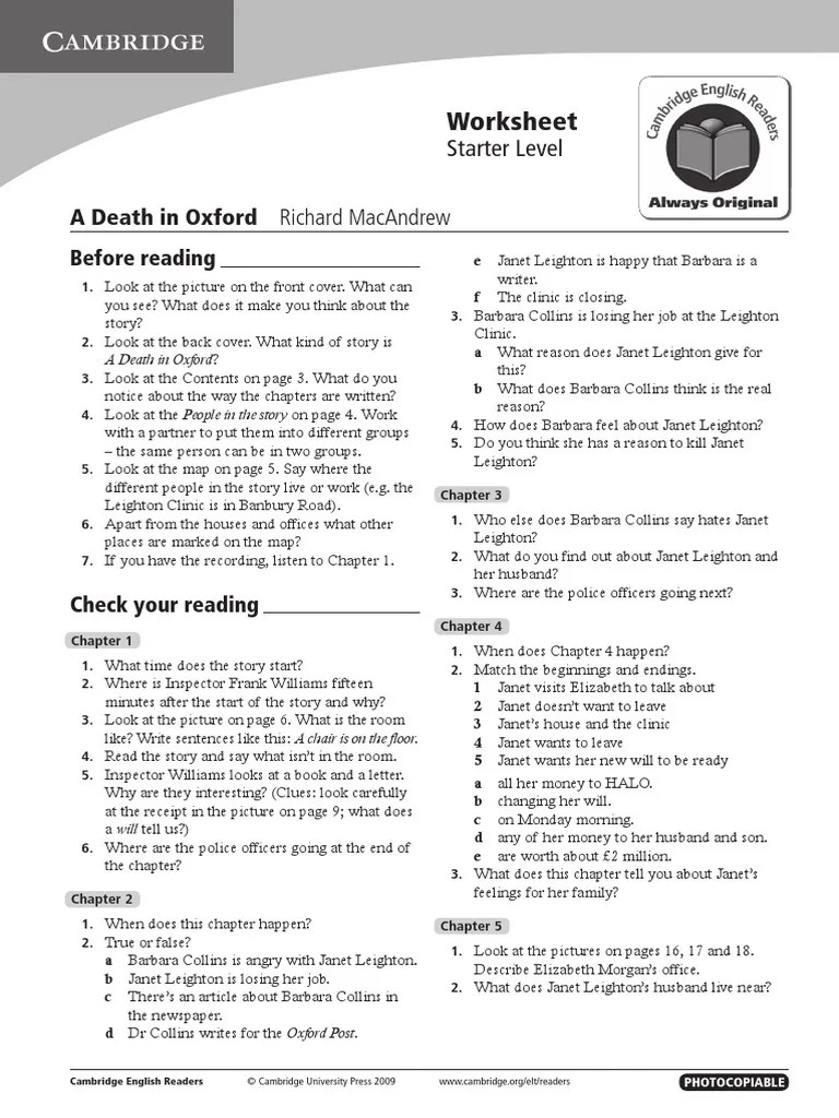 cambridgeenglishreadersstarterbeginneradeathinoxfordworksheet.pdf