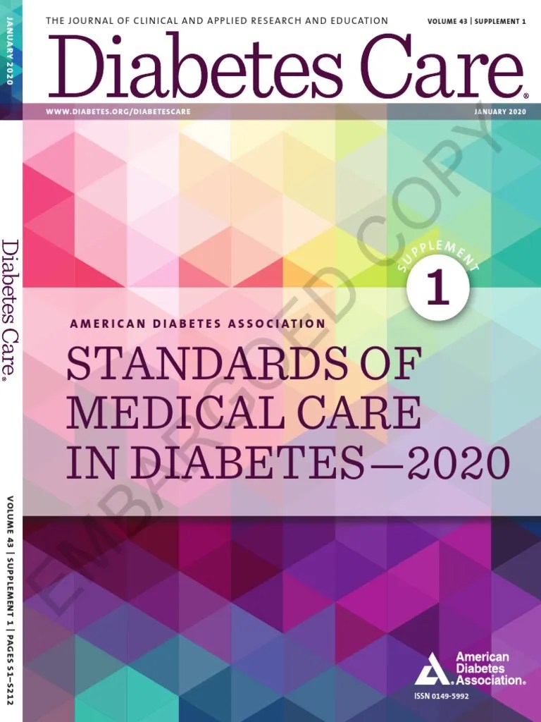 Ada 2020 Evidence Based Medicine Diabetes Management
