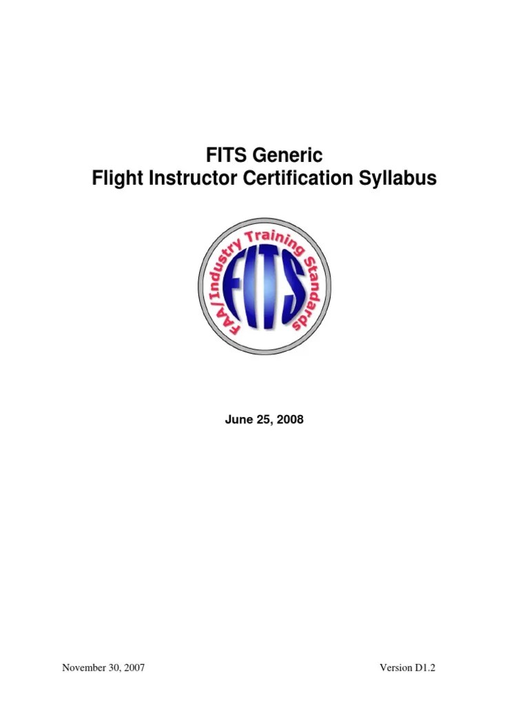 Flight Instructor Certification Syllabus.pdf Instrument Flight Rules