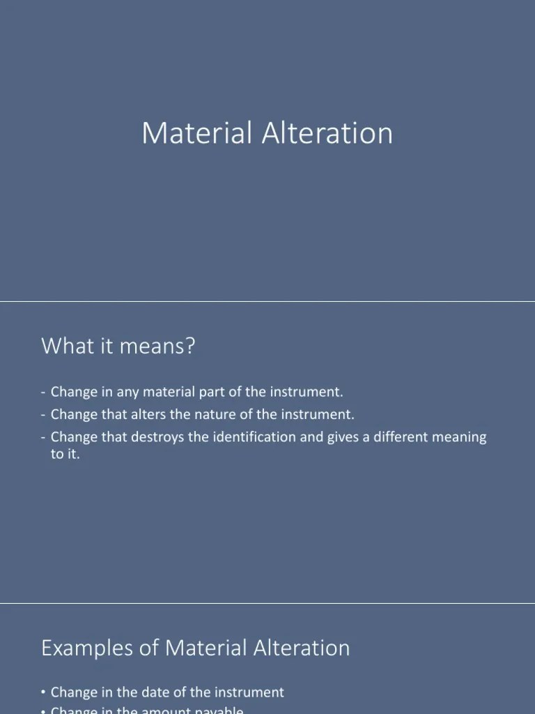 Material Alteration of Instruments PDF