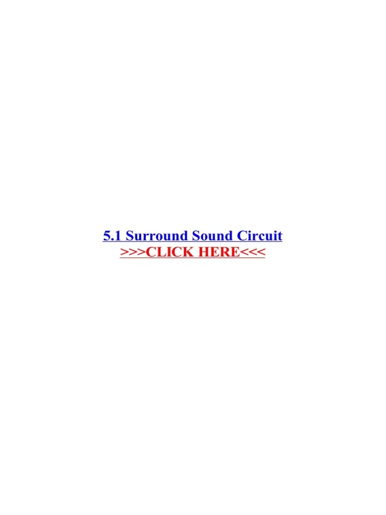 5 1 Surround Sound Circuit | PDF | Amplifier | Sound Recording And