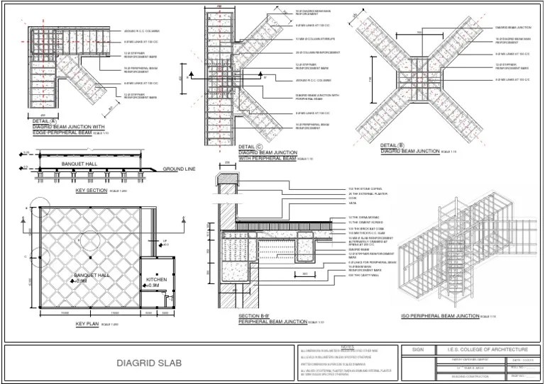 DIAGRID WAFFLE SLABLayout1 Building Materials Architectural Design