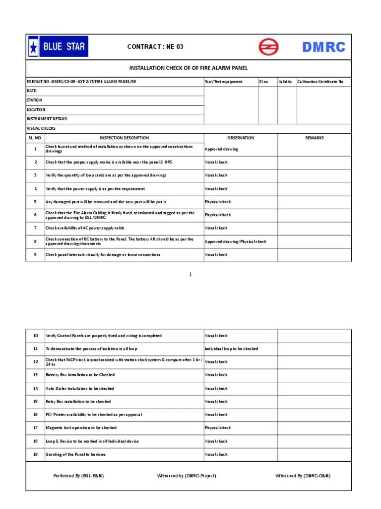 checklist for LT panel Electrical Wiring Relay