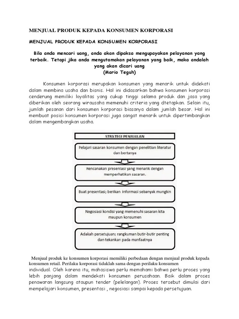 Bab Xi Menjual Produk Kepada Konsumen Korporasi | PDF