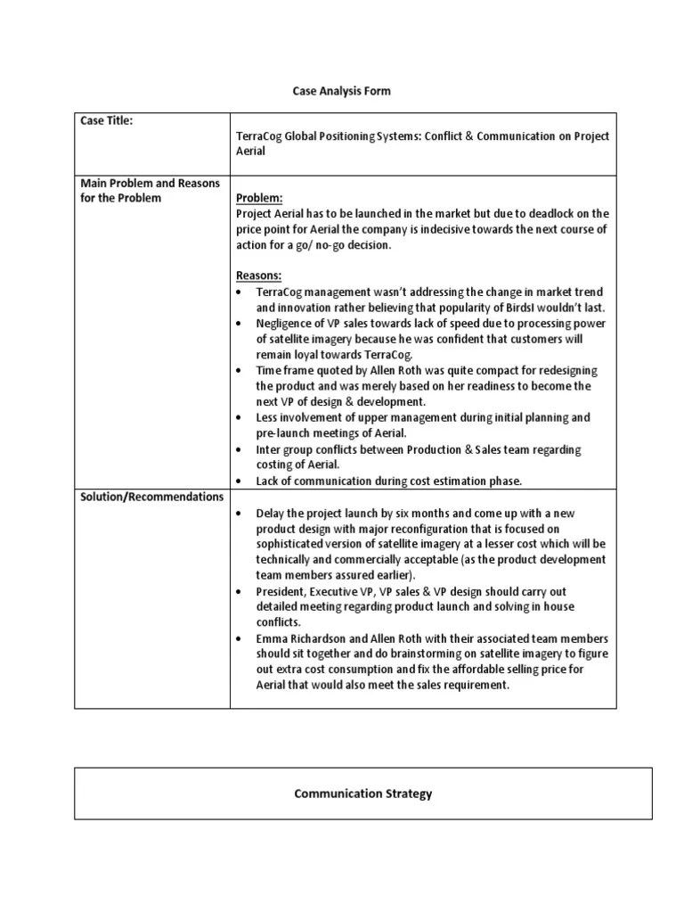 Terracog GPS Case Analysis PDF New Product Development Global