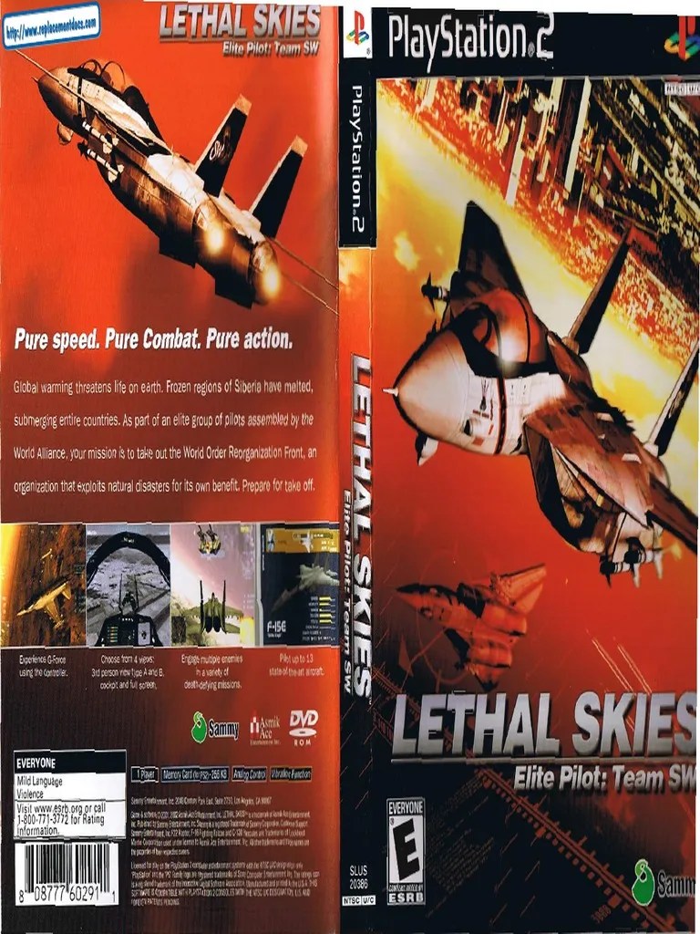 Lethal Skies Game Manual Playstation 2 PS2 SLUS 203.86 PDF