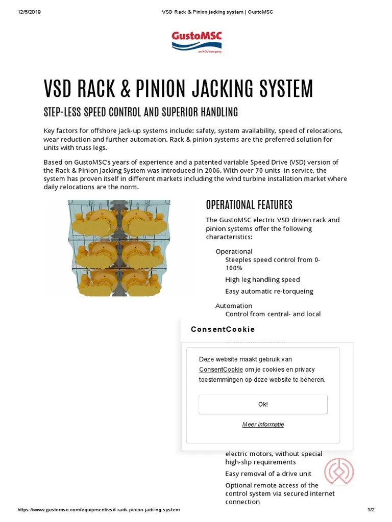 VSD Rack & Pinion Jacking System GustoMSC PDF Automation