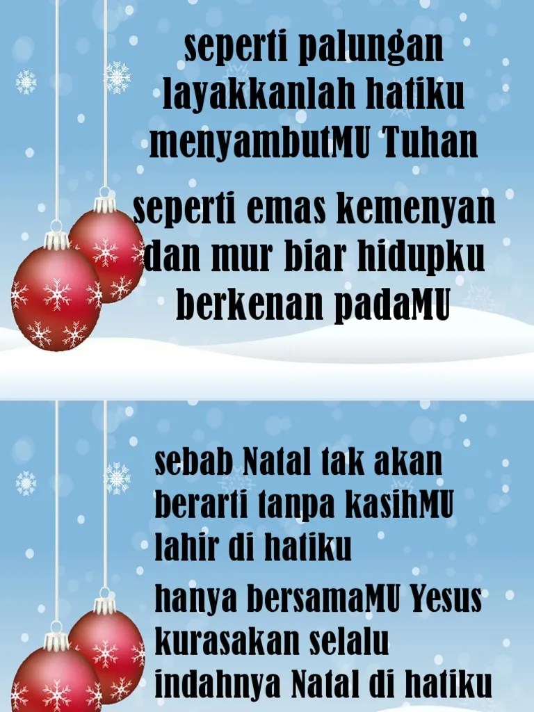 Natal Di Hatiku | PDF