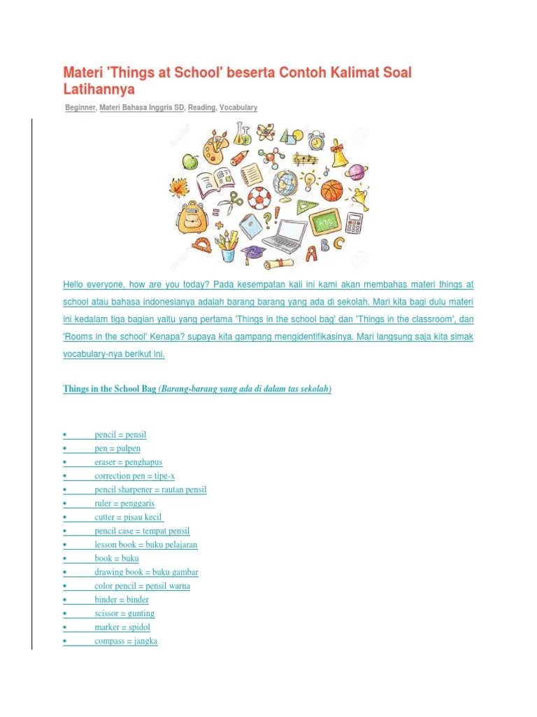 Materi Bhs Inggris Kls 7 Sms 2 | PDF