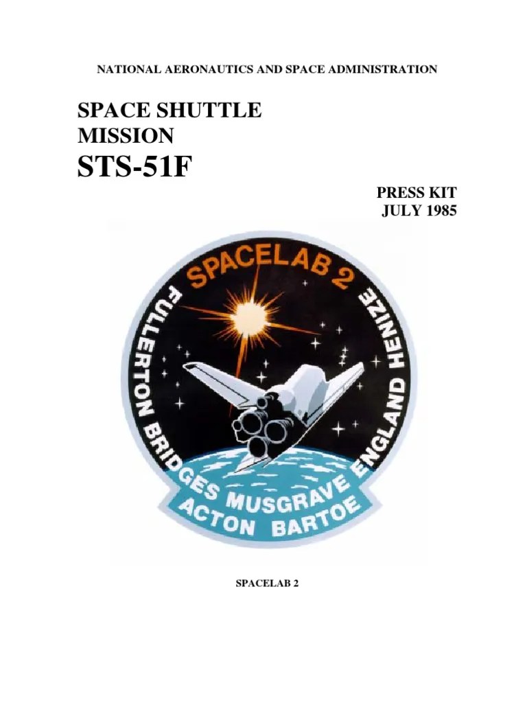 STS51F Press Kit Spacelab Space Shuttle