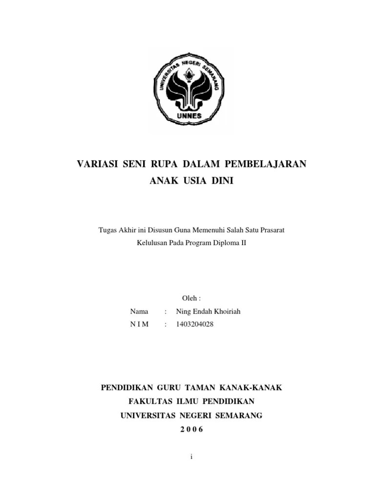 Skripsi Wariasi Senirupa Dlm Paud | Pdf
