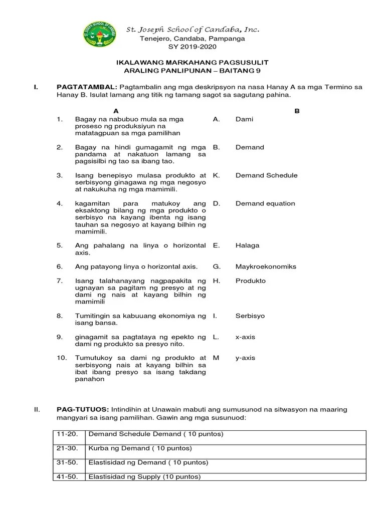 Grade 9 Ap 2ND Quarter PDF