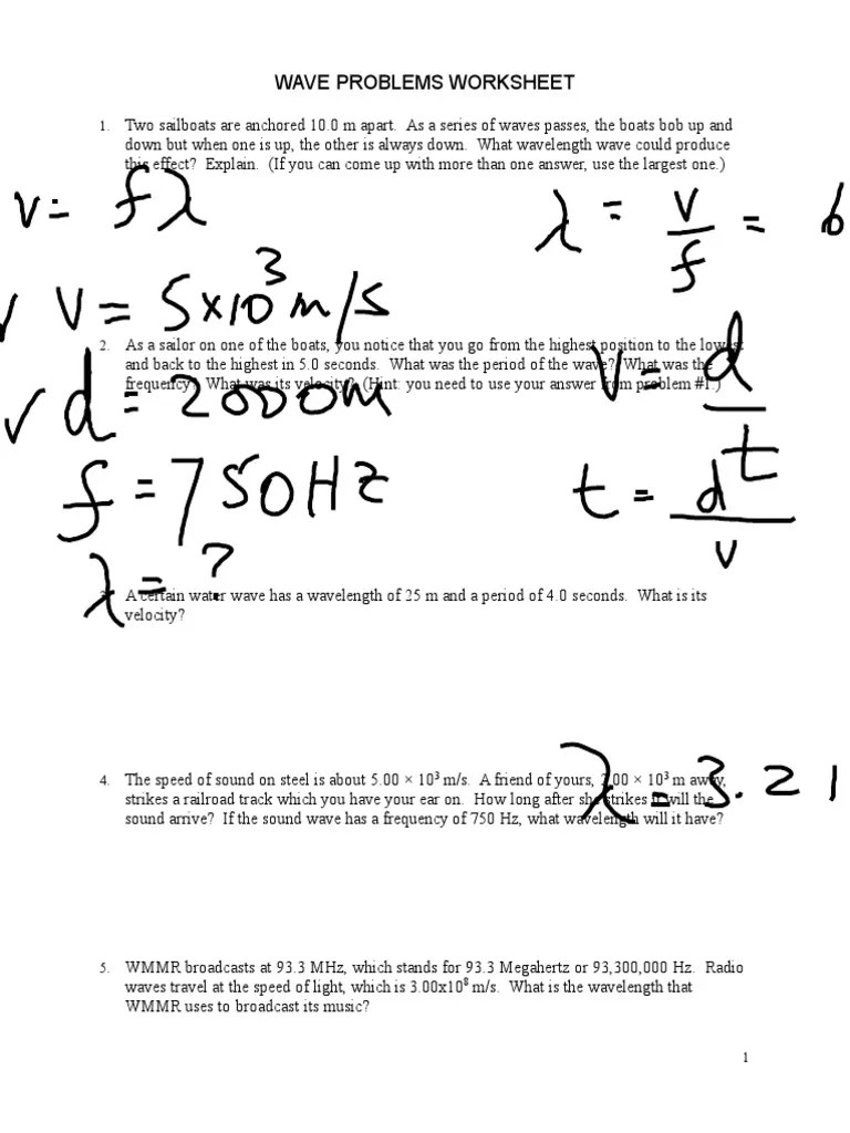 Speed Problem Worksheet Answers Onlineworksheet.my.id