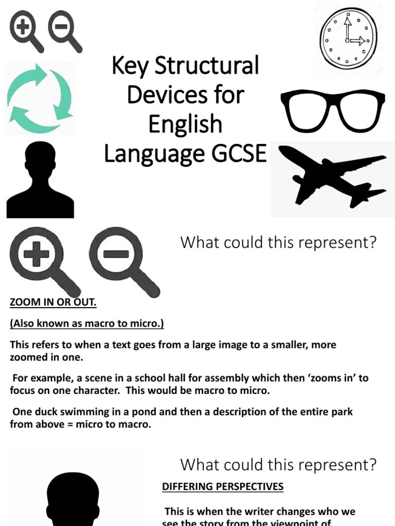 Key Structural Devices For English Language Gcse PDF