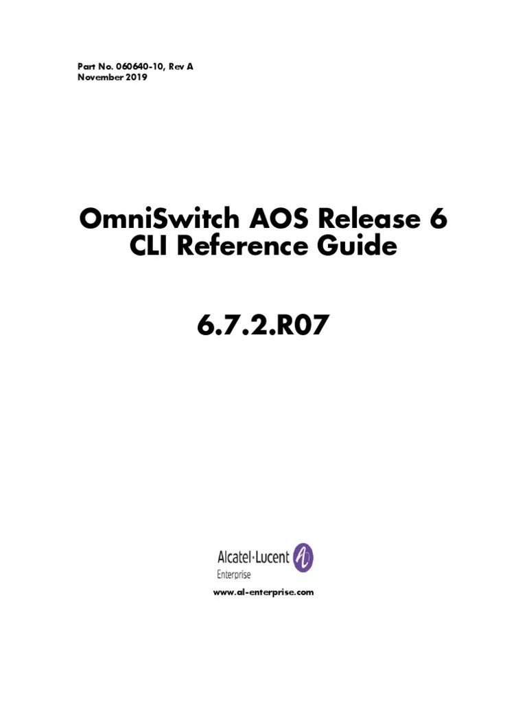 OS6350 AOS 6.7.2 R07 CLI Reference Guide PDF PDF File Transfer