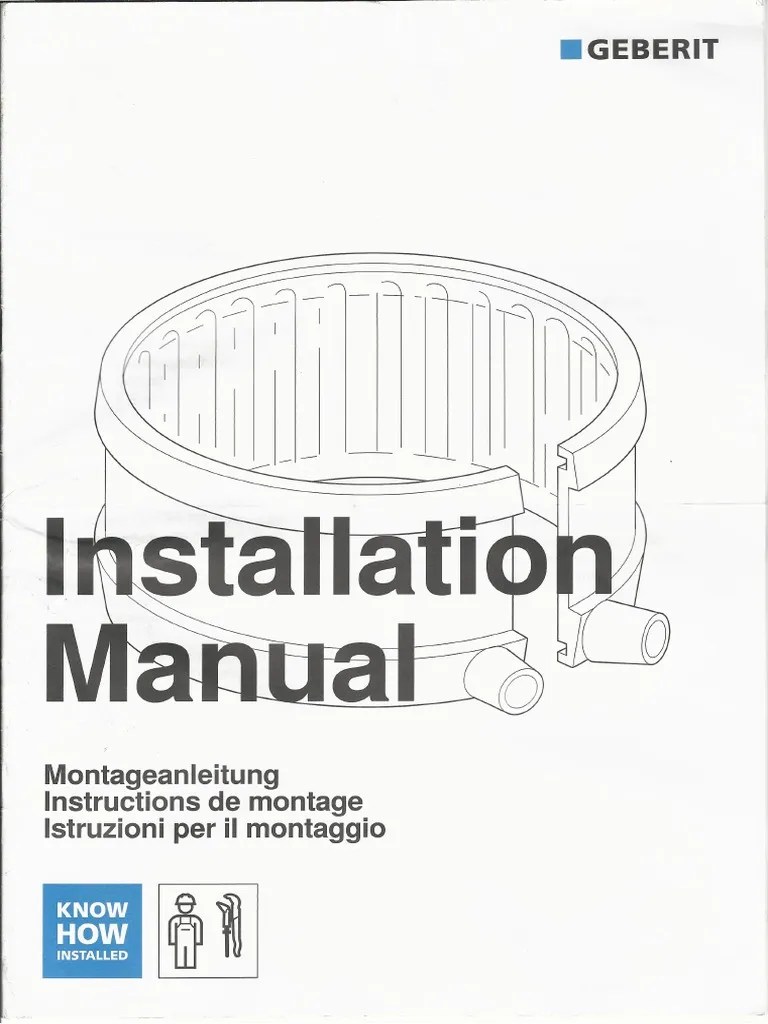GEBERIT INSTALLATION MANUAL
