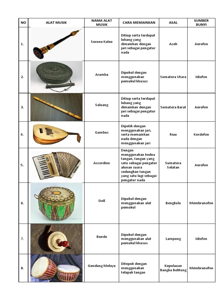 Alat Musik + Sumber Bunyi | PDF