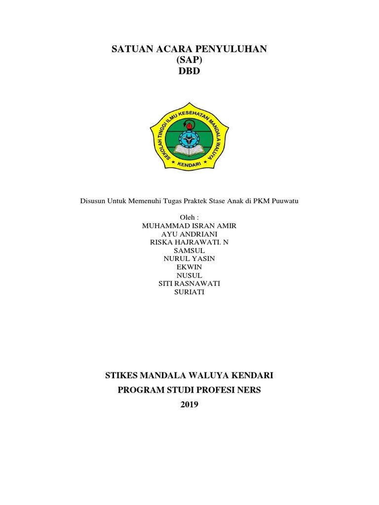 SATUAN - ACARA - PENYULUHAN - SAP - DBD Ruang Kutilang | PDF