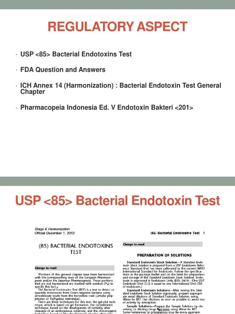 Bacterial Endotoxin Test 14 03 17 PDF PDF Sensitivity And