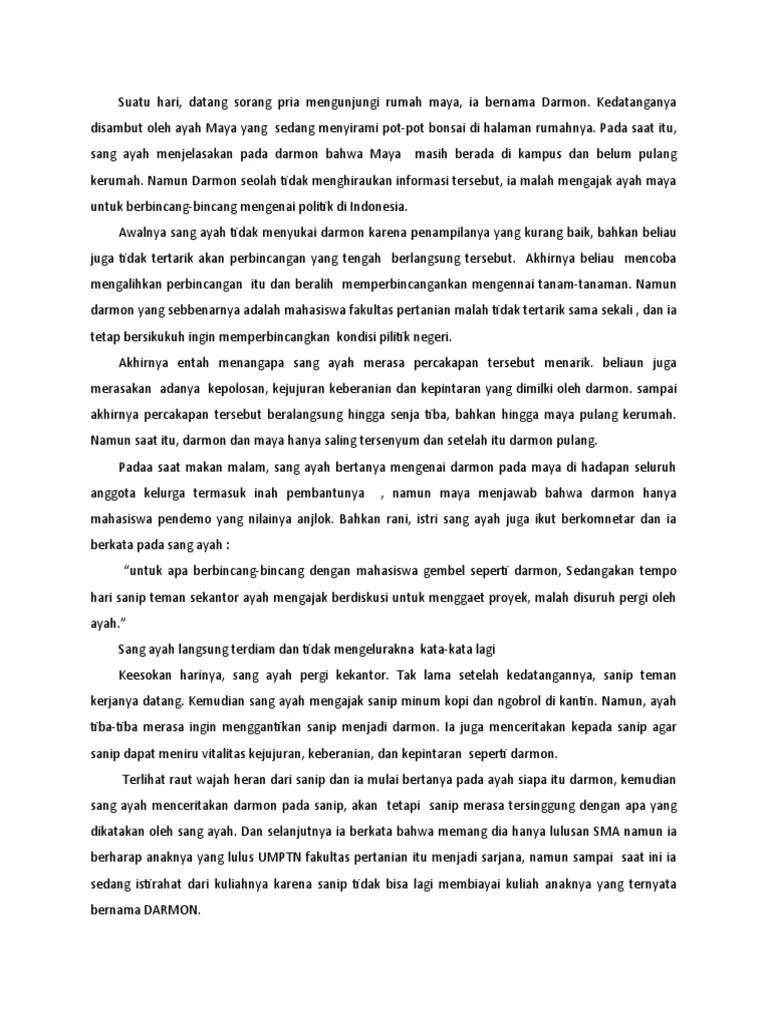 Contoh Sinopsis Cerpen Singkat Aneka Contoh