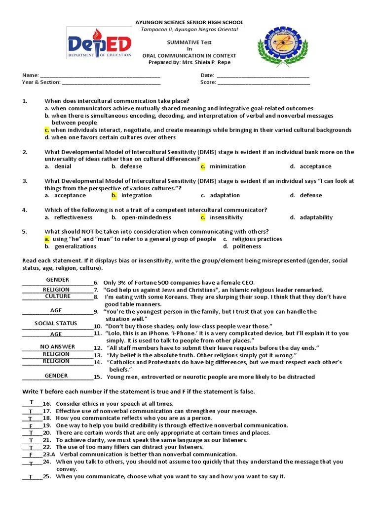 Summative PDF Cross Cultural Communication