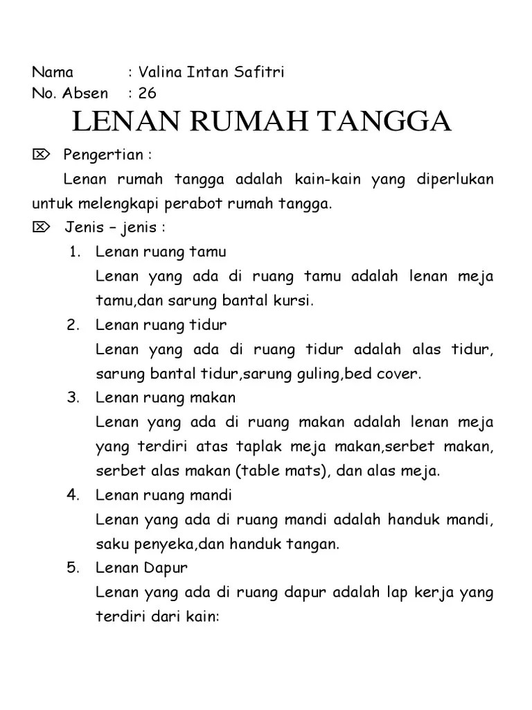 Lenan Rumah Tangga