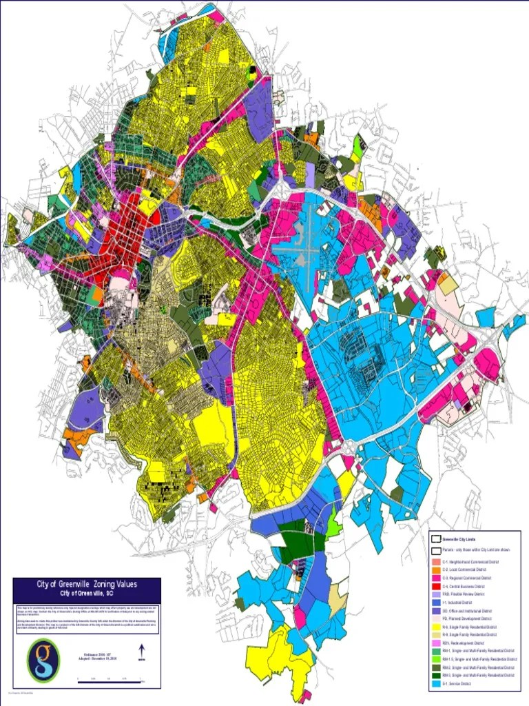City of Greenville Zoning Map PDF
