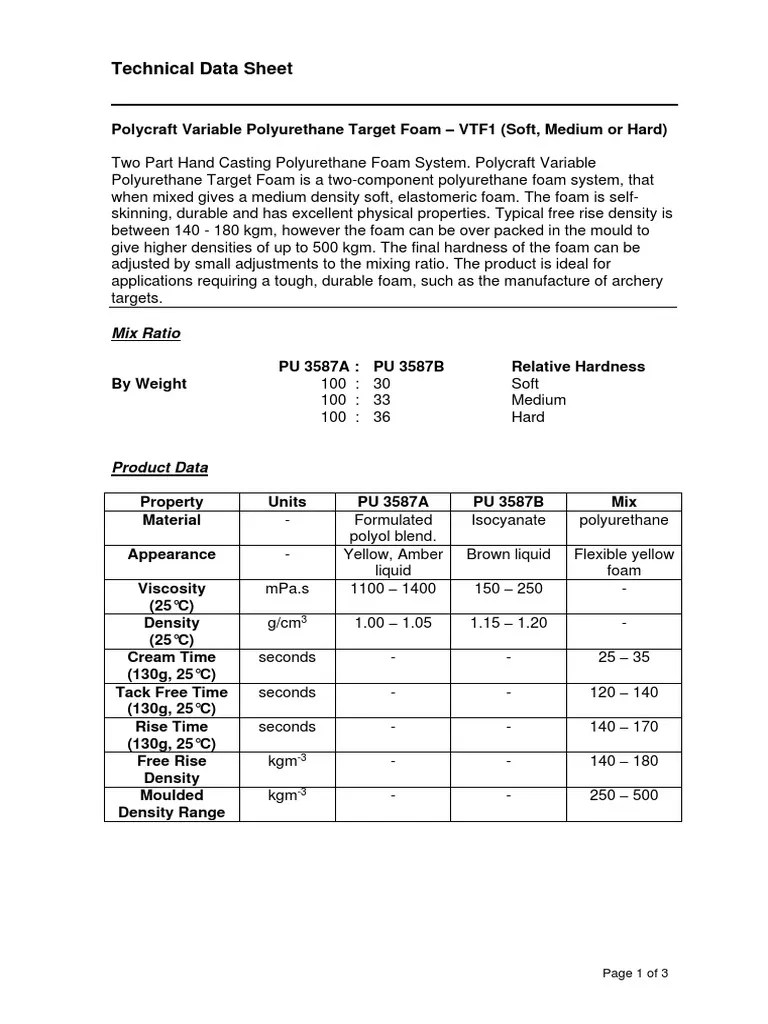 Target Foam Tech PDF Polyurethane Materials