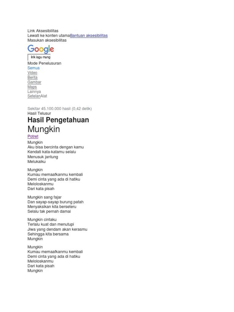 Lirik Lagu Mungkin Sang Fajar