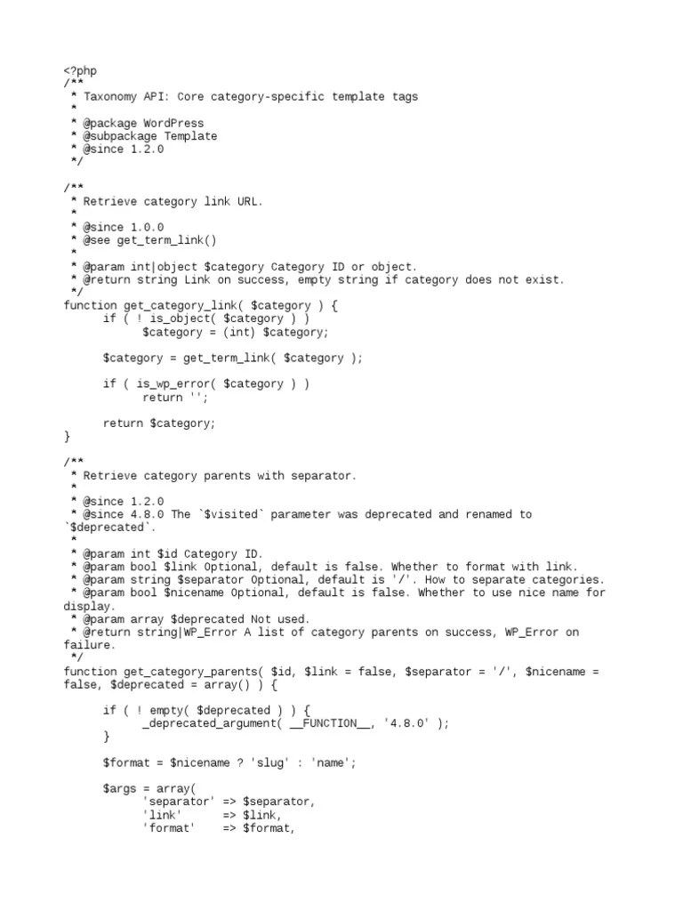 Category Template PDF Html Element Html