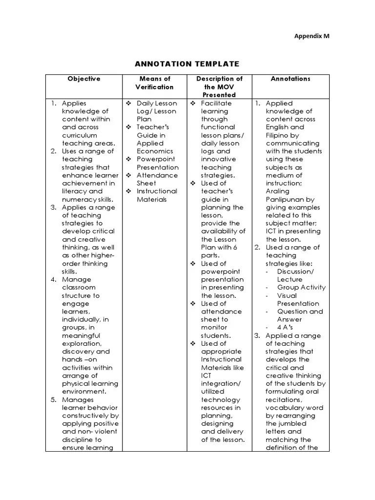 Annotated Lesson Plan Template: Applying a Range of Teaching Strategies