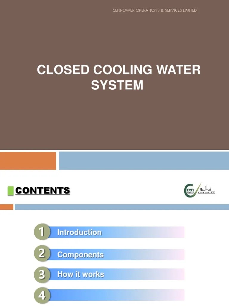 Closed Cooling Water System PDF Heat Exchanger Steam