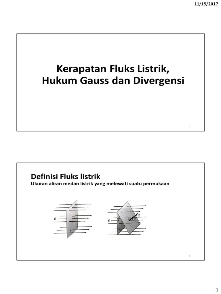 Fluks Listrik Dan Hukum Gauss | PDF