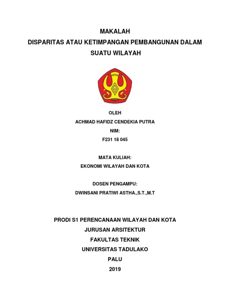 Makalah Disparitas | PDF