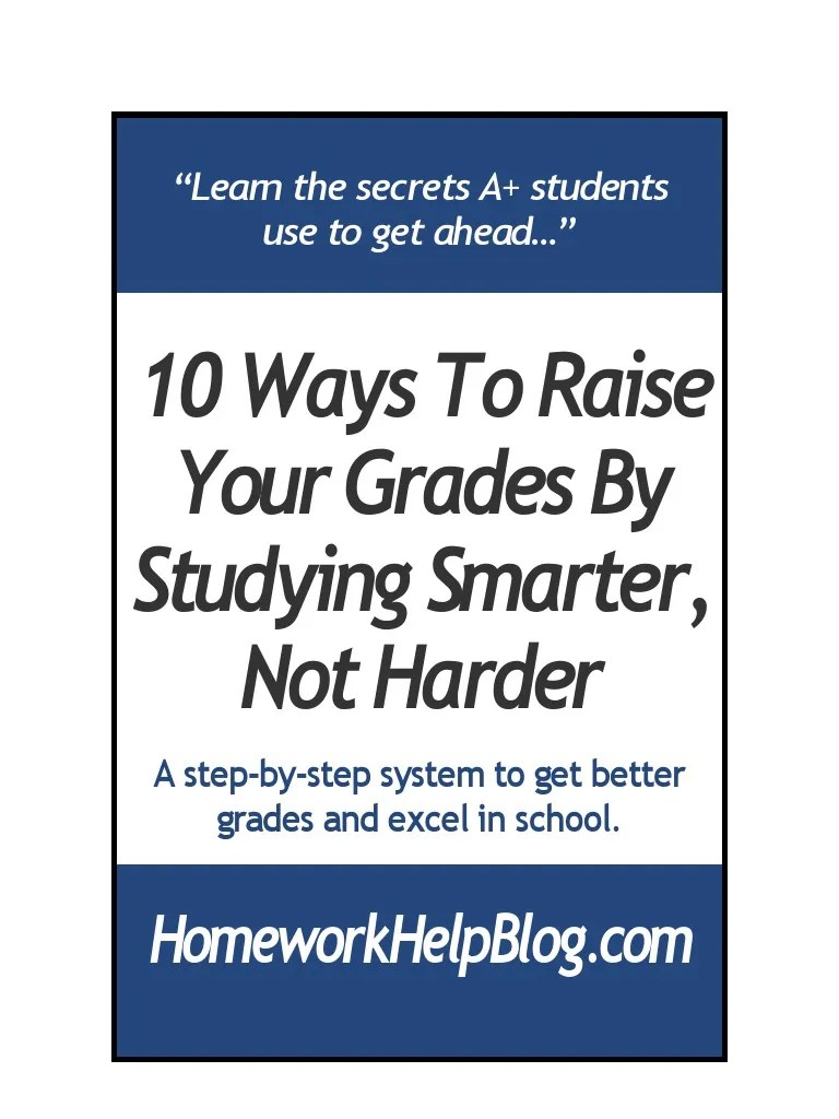 10 Ways To Raise Your Grades Pdf