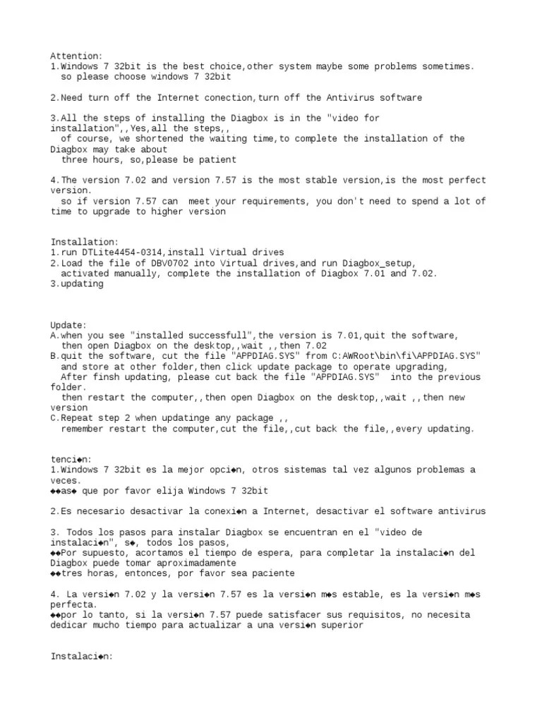 Read First Before Installing The Software PDF Windows 7 Operating