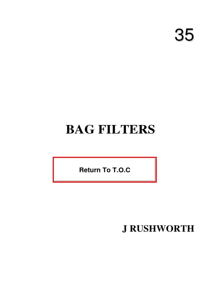 Bag Filters PDF Filtration Physical Sciences