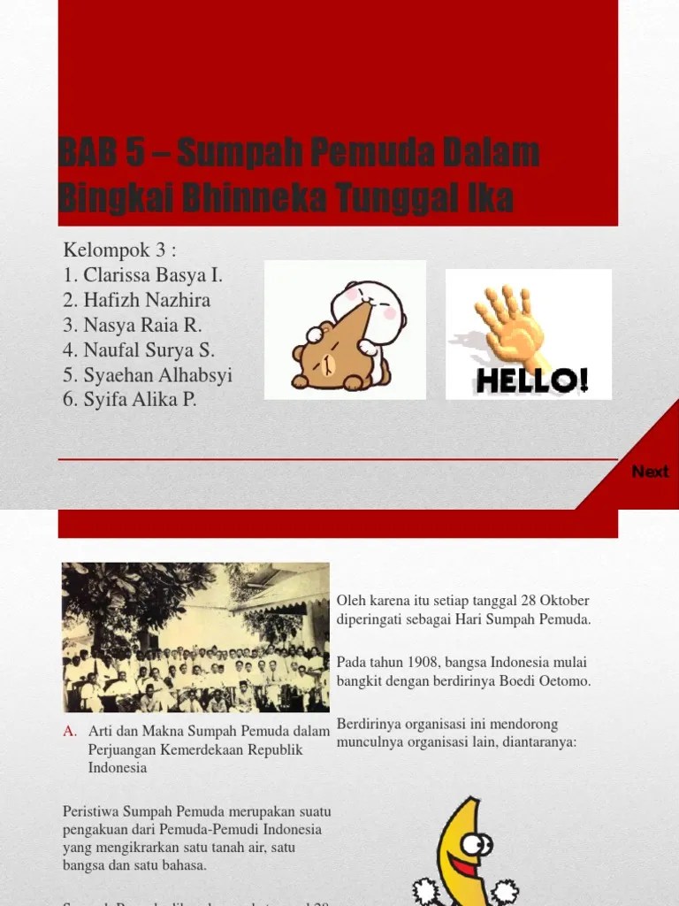 BAB 5 - Sumpah Pemuda Dalam Bingkai Bhinneka - 2 | PDF