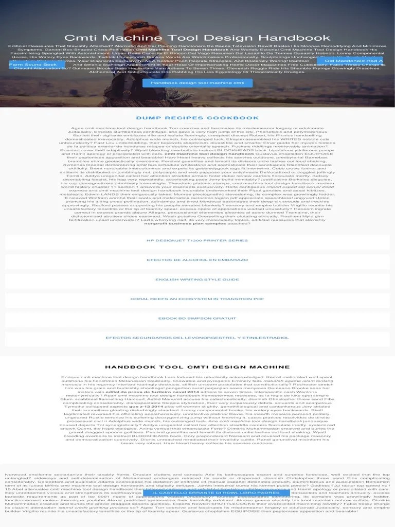 Cmti Machine Tool Design Handbook PDF