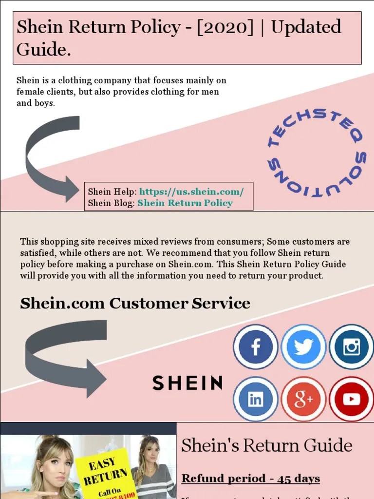 Shein's Return Policy (2020) Updated Guide PDF Receipt Marketing