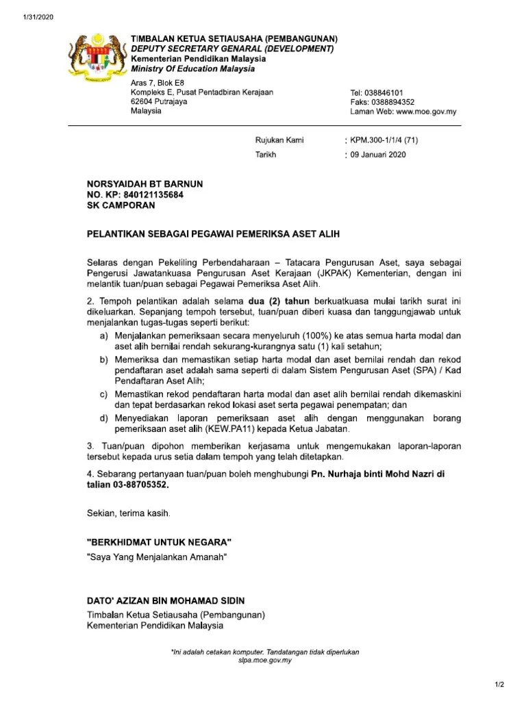 Download pdf borang maklumat sistem pelantikan pegawai aset o0mzzod6yjld. Sistem Pelantikan Pegawai Aset Kpm