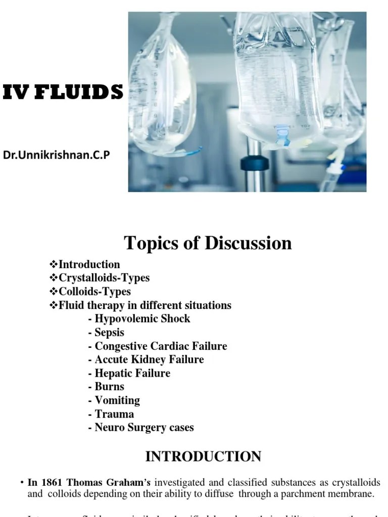 Iv Fluids PDF Saline (Medicine) Sepsis