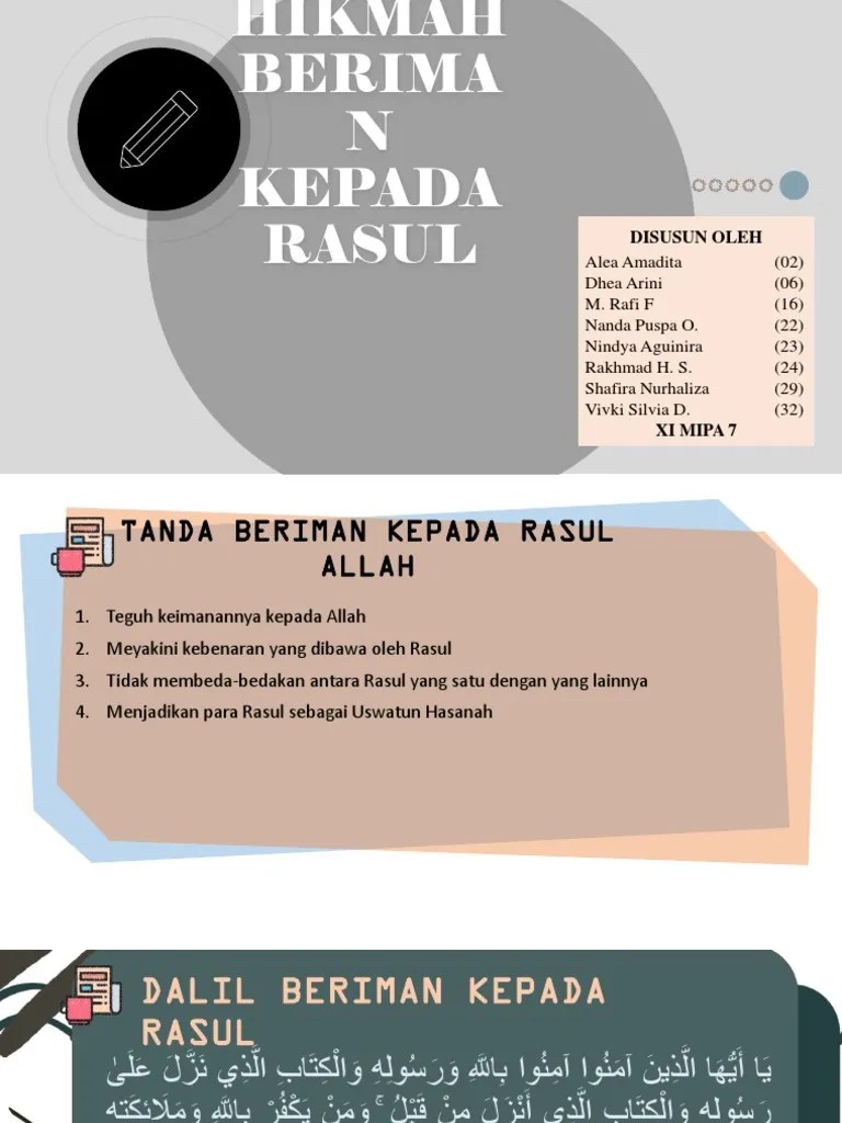 Hikmah Beriman Kepada Rasul | PDF