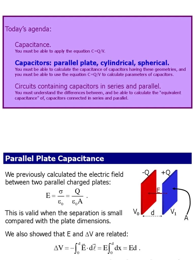 Lecture07 Part 3 Capacitance and Geometry PDF Capacitance Sphere