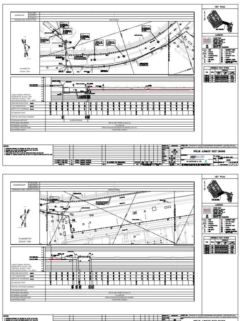11OptODwg1001 Pipeline Alignment Sheet Drawing Rev 2 PDF