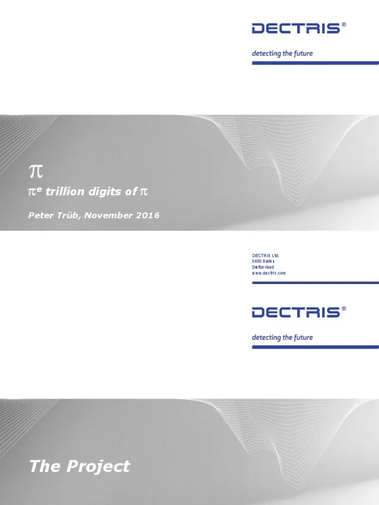 Projekt 1trillion Digits of Pi PDF Pi Parallel Computing