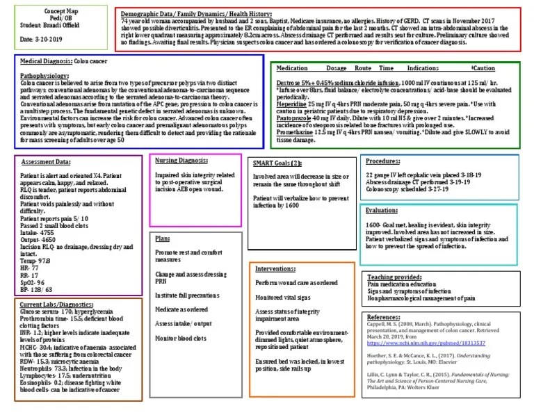 Colon Cancer Concept Map Clinical Concept Map7 Colorectal Cancer Adenoma