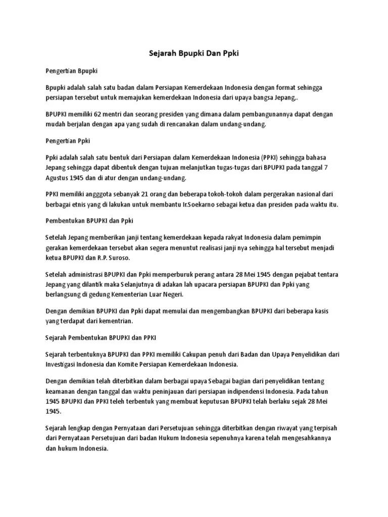 Sejarah Bpupki | PDF